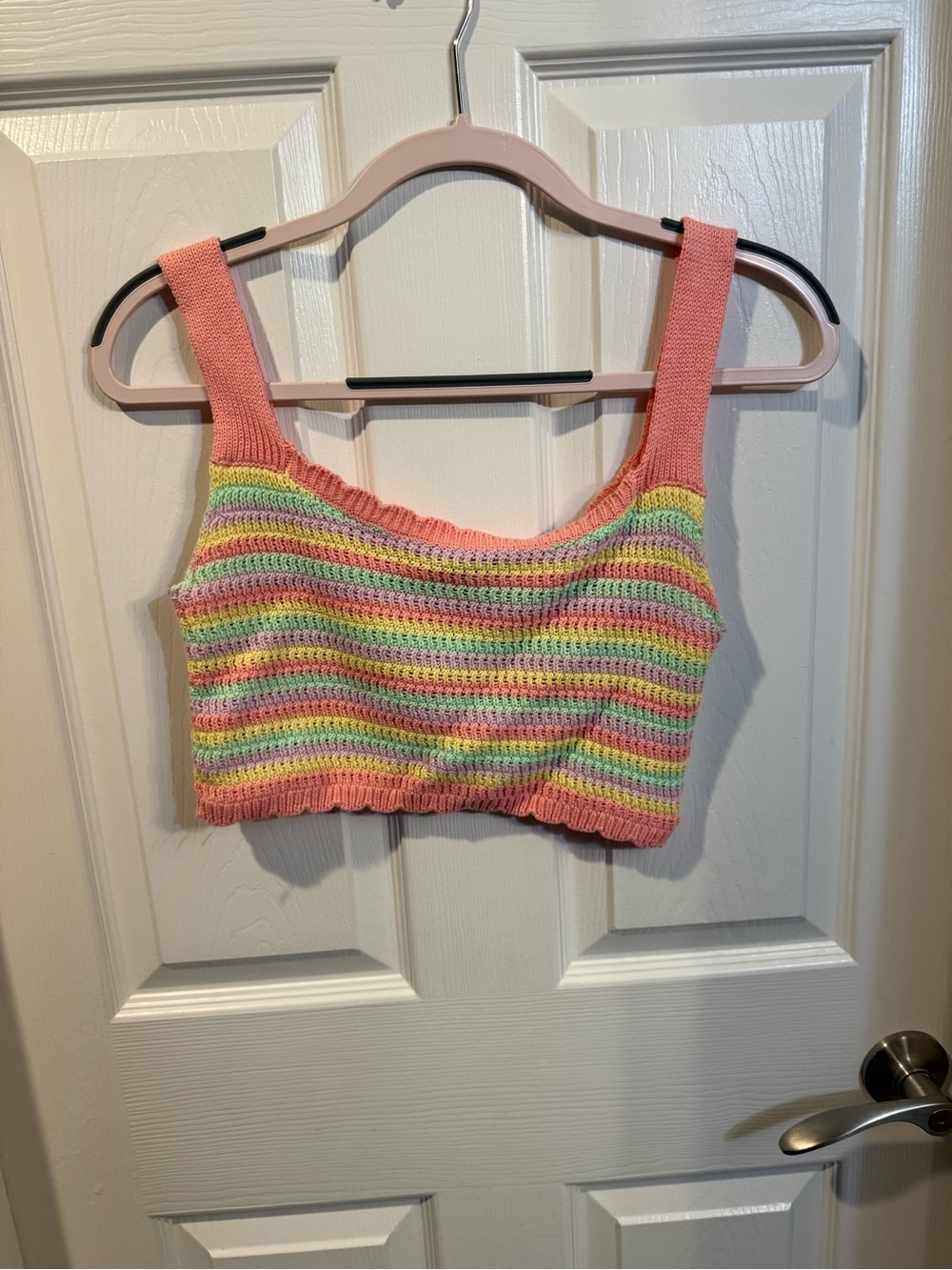 Wild Fable Crochet Striped Crop Top & Mini Skirt Set XS